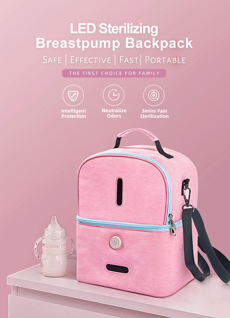 Portable Multifunctional UV Sterilizing Backpack Mommy Diaper Breast Pump Nursing Bottle Bag Outdoor UV LED Disinfection Bag