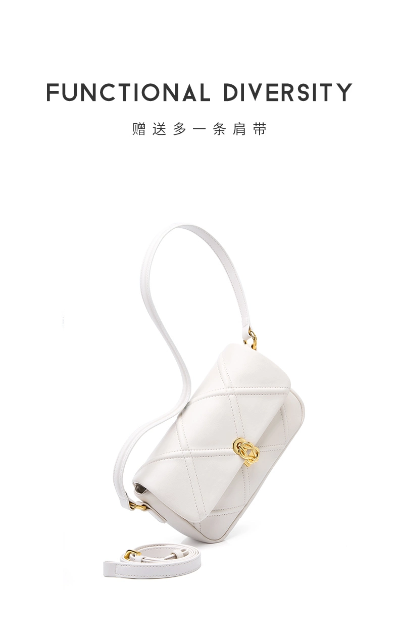 Designer Handbags Diamond-Type Lattice Genuine Leather Shoulder Crossbody Ringer Bag