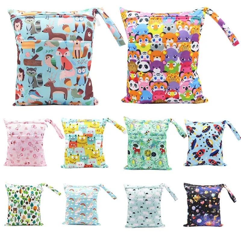 Printed for Mom Baby Bag for Mommy Wetbag TPU Waterproof Storage Diaper Bag