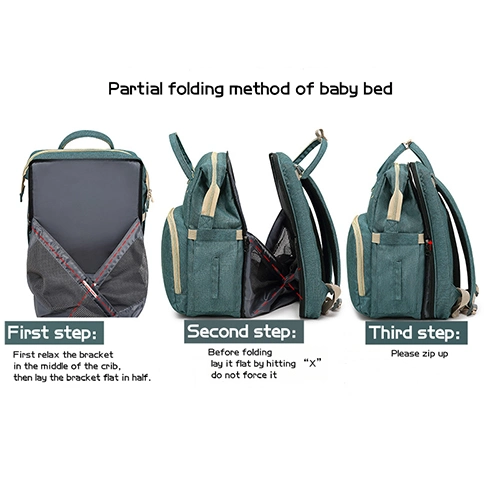 Diaper Bag Mommy and Dads Backpack Multifunctional Baby Bed Bags Maternity Nursing Handbag Stroller Bag