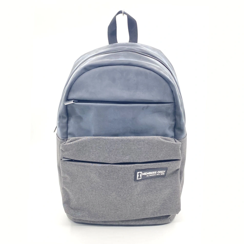 Custom PU Leather Waterproof School Bag Travel Business Laptop Backpack for Men