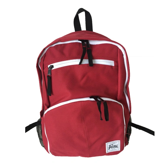 Low-Cost Strawberry Red Basic Zipper Backpack Can Be Customized in Other Colors