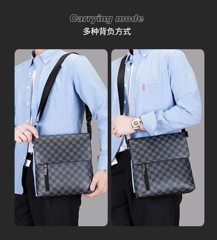 Zonxan Men Shoulder Bag Leather Crossbody Bag High Quality Genuine Leather Handbag Men Messenger Tote Bag